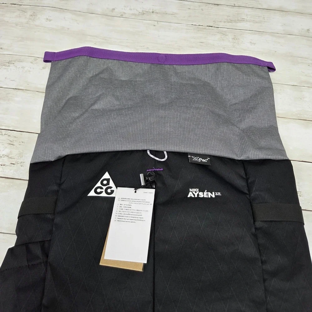 Nike ACG Aysen 32L Hiking Trail Roll-Top Backpack Black DV4054-010 NEW